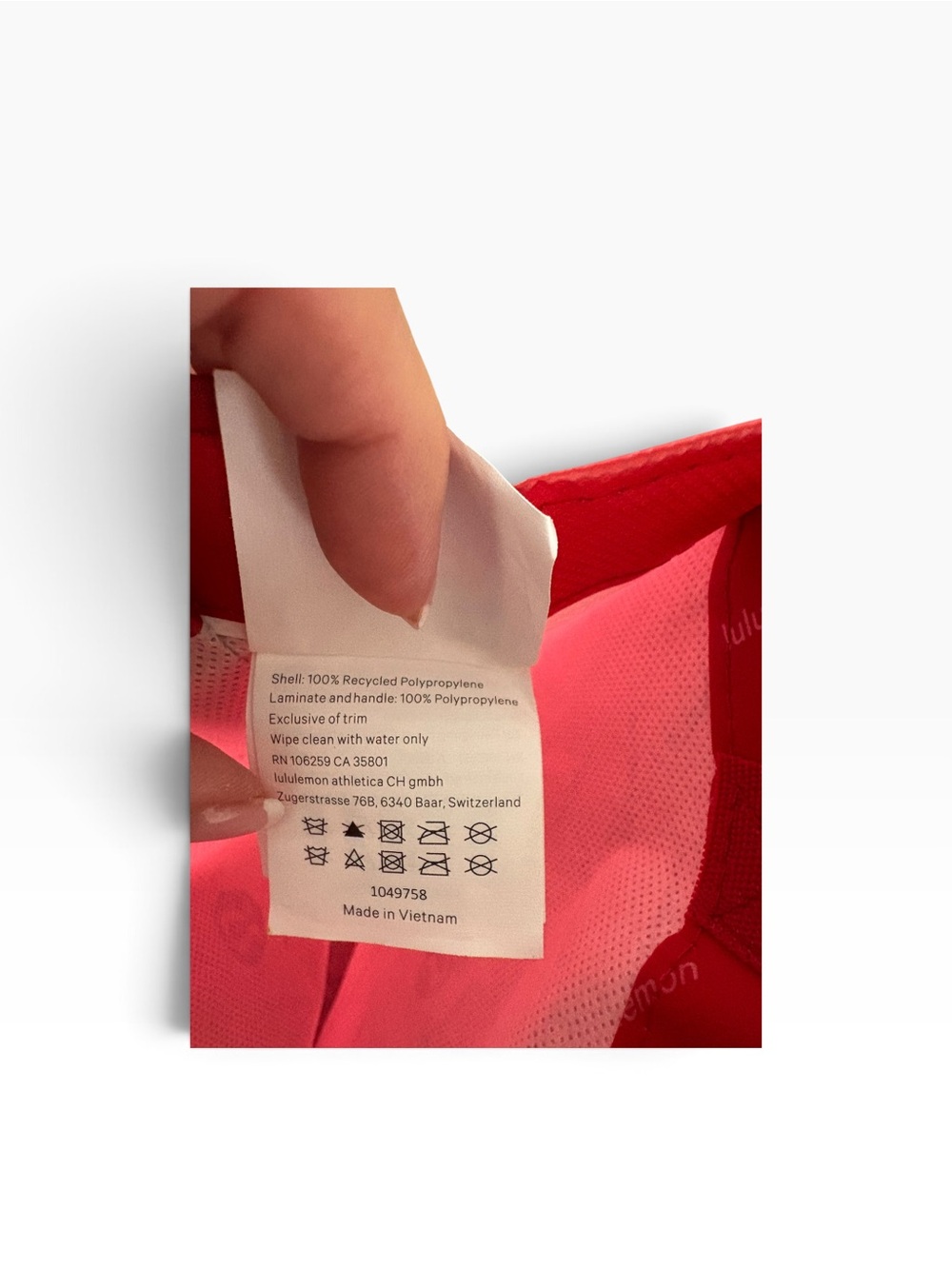 lululemon athletica Red Logo Pattern Tote - Picture 5 of 7